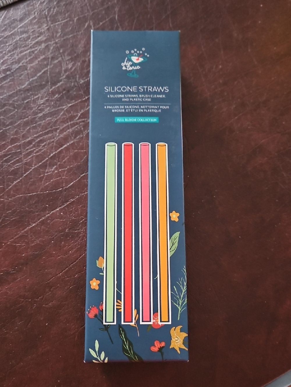 Chic & Tonic Silicone Straws - Full Bloom Collection  Green, Red, Pink, Orange.